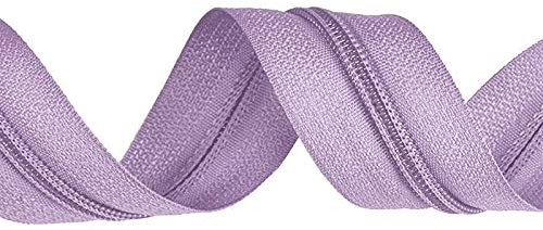200m Endlos-Reißverschluss spiralförmig 5mm Meterware große Farbauswahl, Farbe:552 flieder
