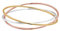 Elli Armband Damen Armreif Dreifach Verschlungen Klassisch Tri-Color in 925 Sterling Silber Rosé-Vergoldet