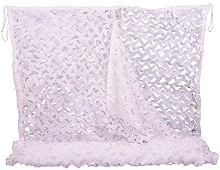 NINAT Tarnnetz Camouflage Netz Weiß 4 x 5M Jagd Tarn Waldlandschaft Outdoor Bundeswehr Tarn Armee Bundeswehr Army Camo Tarnung Net BW Camping
