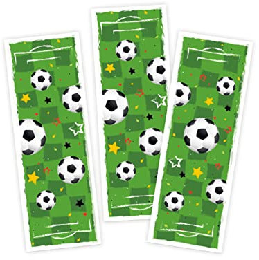 12 Lesezeichen Jungen Fussball Fußball Mitgebsel für Kindergeburtstag Gastgeschenke für Jungen