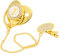 Goldener Baby-Schnuller, Personalisiertes Gebogenes Design, 26 Buchstaben, Sichere Materialien, Gesunder Bling-Baby-Schnuller, Neugeborenen-Essentials mit Clips für 6 Bis 18 Monate Baby(I)