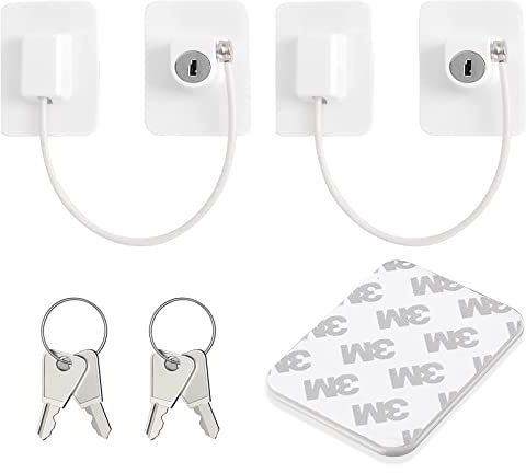 2 Pack Window Restrictor Locks, UPVC Child Baby Security Window Locks Self Adhesive No Drilling Lock Baby Window Restrictor Pet Window Restrictorsn Windows Ventilation Lock.