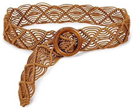 ILuvatar U33 Ceinture tressée style bohème pour femme, 115 cm