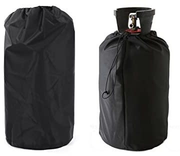 Syfunlv Propane Tank Cover,Full Cover Oxford Cloth Propane Gas Tank Cover,Gas Bottle Full Cover With Drawstrings,for 20lb Propane Cylinder, Suitable for Outdoor, Garden, Home, BBQ
