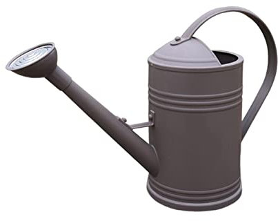 Milageto Regadera de Jardín con Largo Regadera Regadera Extraíble Regadera de Flores Regadera Pequeña para Plantas de Interior, Capacidad de 1.8L, Marrón