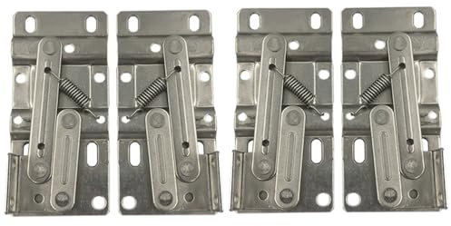 TEHAUX 4pcs Tip Out Tray Hinges 45 Degrees, Self Closing Scissor Hinges Sink Hinges for Kitchen Sink-Front Drawer Bathroom Flip-Down Door Cabinet Storage Box
