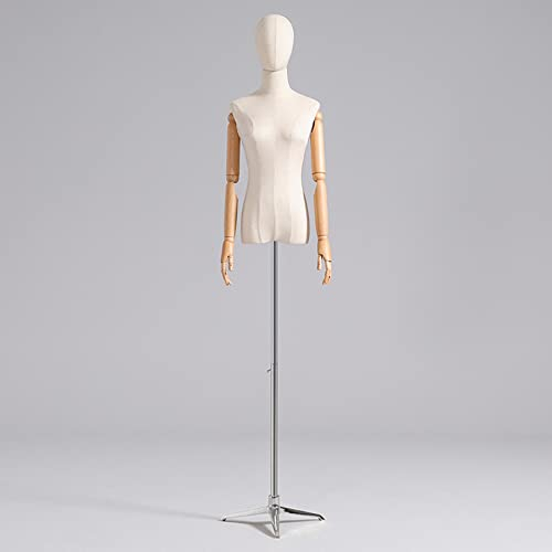 Rozhuhro Schneiderpuppe Damenbüste Weiblich, Weibliche Büste Kleid Ausstellungsstand, Höhe Verstellbarer Schaufensterpuppe Körper, für Bekleidungsgeschäft Kleider,Triangle,C