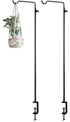 Home4You Deko-Tischhaken - Schwarz - Metall - H 90 cm - 2er Set