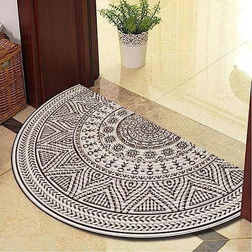 Guest Ruyunlai Halbrunder Teppich FußMatte Halbrund Hereinspaziert Fussmatten HaustüR Bodenmatte Innen Fussmatte Kitchen Mat Deko Eingangsbereich Aussen graue Sonne 60x90cm