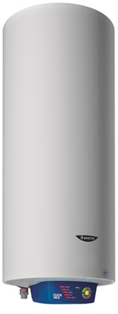 Ariston, Fleck Nilo - Termo Eléctrico 50 Litros, Calentador de Agua Eléctrico Horizontal y Vertical Eficiente, Calentadores 35.3x38x85.5 cm para Instalación en España - Eficiencia B, Rango (A+/F)
