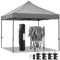Yaheetech Faltpavillon Pavillon 3x3 wasserdicht stabil, 323/332/341 cm höhenverstellbar faltbar Pop up Faltzelt, UV-Schutz 50+ für Garten Hochzeit Camping, Hellgrau