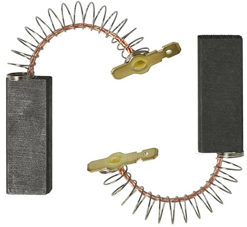 vhbw 2X Kohlebürste Motorkohle 5 x 12 x 33 mm kompatibel mit Bosch Exclusiv Maxx 140, 20 A, 140 A, 130 A Waschmaschine + Feder