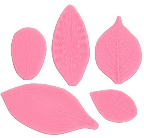 Moule Gateau Silicone 2 Ensembles De 10 Pièces Cuites Au Four Feuille Pétale Silicone Gaufré Motif Moule Rose Pivoine Fleur Veine Moule Fondant