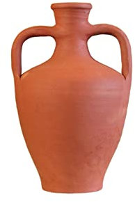 Terrakotta-Wasserkrug mit zwei Griffen, Tonkrug, Weinkaraffe, Heimdekor-Vase, Keramikglas, traditionelles Küchengeschenk, geeignet für Heimwerker