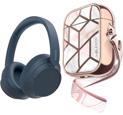 Sony WH-CH720N Noise Cancelling Wireless Bluetooth Headphones & i-Blason Cosmo Series Case Designed for Airpods 2nd Generation/1st Generation