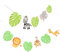Cabilock 1 Satz Tierische Geburtstagsblume Alles Zum Geburtstag Kuchendekorationen Alles Zum Geburtstag Dekorationen Für Mädchen Halloween Urwald Latte-kunst Pool-party Papier