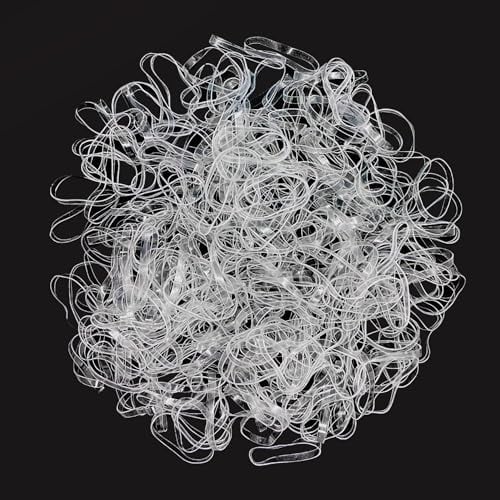 WANBY Elastische Haarbänder für Frauen 750 Stück Haarbänder Bänder Weiche Elastische Pferdeschwanz Halter Haarbänder für Mädchen Kleinkind (transparent)