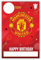 Danilo Promotions LTD Geburtstagskarte Manchester United Football Club mit Aufklebern zum Personalisieren Ihres Alters und Namens, Rot