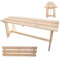KADAX Gartenbank aus Holz, 2-Sitzer Holzbank ohne Armlehnen & Rückenlehne, Sitzbank, Parkbank, Außenbank für Balkon, Garten, Terrasse (Natureiche)