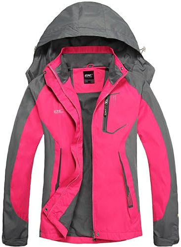 DCmount veste imperméable femme coupe vent veste de pluie à capuche softshell de randonnée anti-pluie