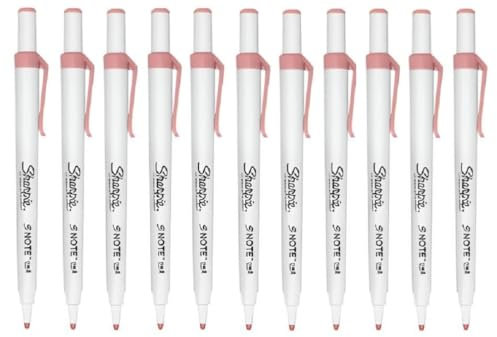 Sharpie S Note Duo Dual Tip Textmarker Creative Marker Pen Dusty Rose 12 Pack