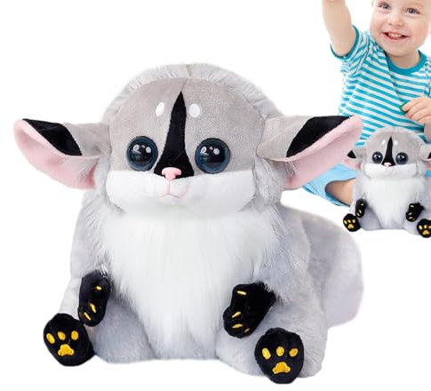 Fanysdsi Lemur-Plüschtier, kuscheliges Plüschtier | Entzückende Lemur-Kuscheltierfigur - Umarmbares Zoo-Souvenir-Spielzeug für Kinder, Schlafenszeit-Begleiter, Komfortspielzeug für Schlafsaal,