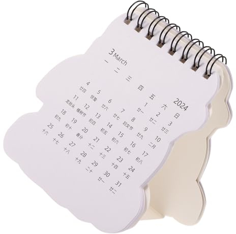 NUOBESTY Panda Kalender Blanko-tischkalender Mini Kalender Tischkalender Für Schreibtisch Für Büro Zuhause Wohnheim