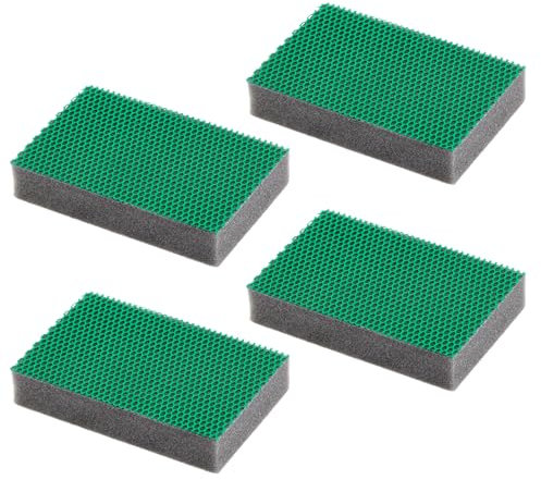 MAYA Estropajo Profesional EVO XL para Todas Las Superficies. Limpia sin Rayar. No Deja Restos de Fibras. Lavables a Máquina. Dimensiones 9x13,5x2,6 cm. Pack 4 Estropajos - (Verde)