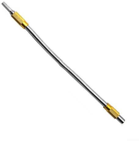 Porte-embout de tournevis, extension flexible en métal pour embout de tournevis extensible (jaune)