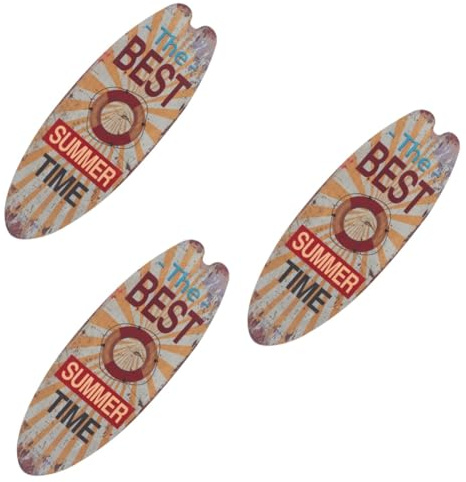 Cabilock 3St Surfbrett Holzschild im -Stil Schilder am Sommerstrand Wandbehangschild Surf- büro dekoration office decoration Wand Tür Kunstschild Surfbrett-Wand-