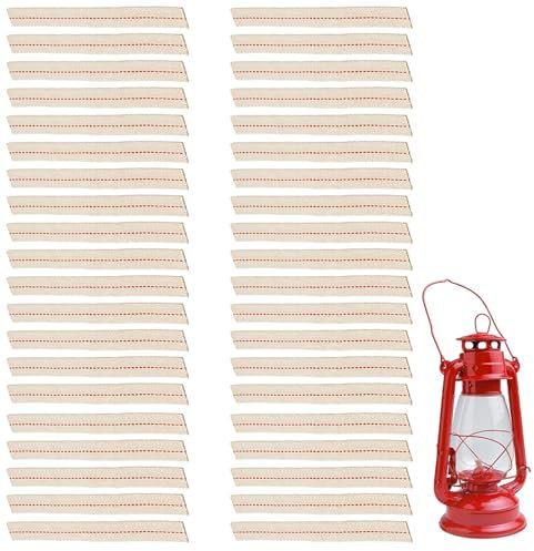 CLDURHGE Docht für Öllampen, Set von 40 Dochten für Öllampen und Petroleumlampen - Ideal für Sturmlaternen und Feuerhand Dochte - 12 cm Lang, 1.2 cm Breit, Praktisch für den Alltag