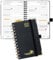 POPRUN Taschenkalender 2025 2026 Klein Ringbuch mit Hardcover, ca. A6 (16 x 10,5 cm) - Kalender 2025 2026 Klein (Aug.2025-Dez.2026) - Wochenplaner mit Vergoldete Schutzecken - Schwarz