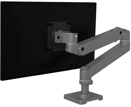 Ergotron – Upgraded LX Pro Premium Monitor Arm, Single Monitor Desk Mount – fits Flat Curved Ultrawide Computer Monitors up to 34 Inches, 4 to 22 lbs, VESA 75x75mm or 100x100mm – Dark Grey