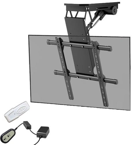 Soporte de techo para TV, el soporte de techo para TV se puede plegar e inclinar mediante control remoto, se puede montar en la pared, suspender o inclinar en el techo.,50''-90''