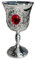 Gralara Copa de Vino de Metal de Estilo, Decoración de Cáliz Medieval para