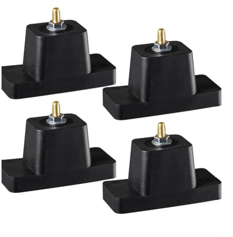Base amortiguadora de aire acondicionado, paquete de 4 aisladores de vibraciones de goma antivibración soporte de montaje de aire acondicionado