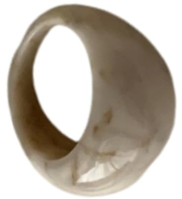 Gissroys Eleganter, breiter Ring aus Kunstharz mit abgerundeten Kanten, hypoallergen, Fingerschmuck, handgefertigt, stapelbar, Gelenkringe, Vintage-Stil, rotes Harz