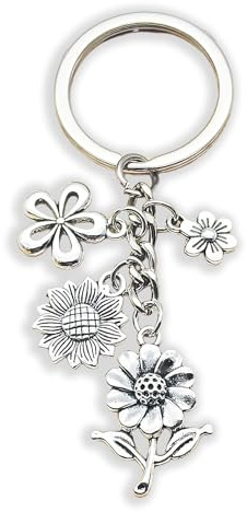 Zynara Sonnenblumen Glücksbringer Schlüsselanhänger Geschenk für Lehrer | Edelstahl-Schlüsselanhänger für Auto Tasche. Das perfekte Weihnachtsgeschenke für Lehrer & Ruhestand
