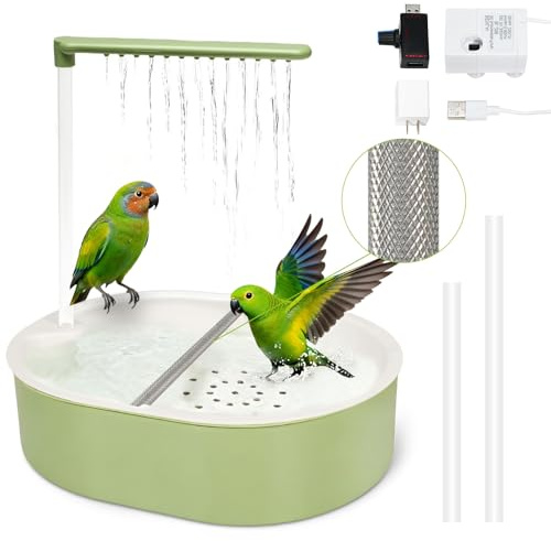 Parakeet Bird Bath - Parrot Shower for Budgie Cockatiel Lovebird and Conure