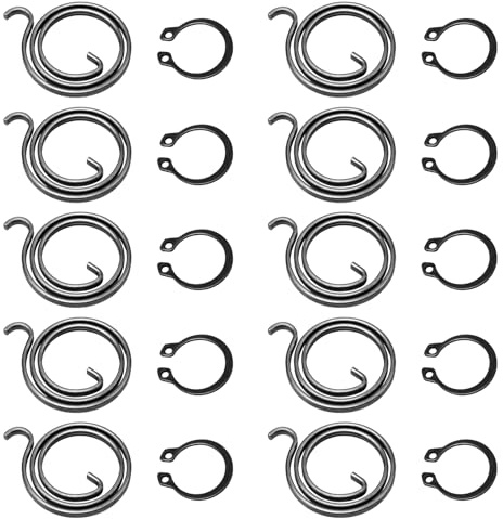 Diconu Molle 2,5 mm Giri & Anelli di ritenzione 15 mm per maniglie delle porte, ricambi a molla, kit di sostituzione molle maniglie porta per riparare fermi infossati