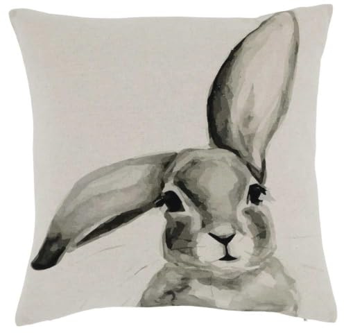 Chic Antique Kissenbezug HASE mit SCHLAPPOHR Beige 45x45 cm Kissenhülle Ostern