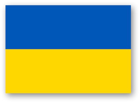 Ukraine - Flagge - ukrainische Fahne - Aufkleber - 7,4 x 5,2 cm (10 Stück)