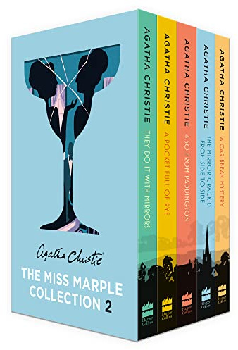 Miss Marple Mysteries Series Books 6 - 10 Collection Set by Agatha Christie (A Caribbean Mystery, The Mirror Crack’d From Side to Side, 4.50 from Paddington, A Pocket Full of Rye & More)
