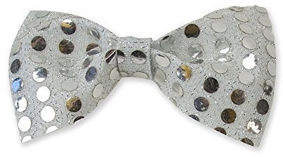 Bristol Novelty BA389 Pailletten-Fliege, Silber, für Damen, Uni-Erwachsene, Einheitsgröße