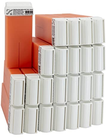 EpilWax - Roll On Cire Epilation à l'Argan - Jambes, Aisselles, Corps - Facile à étaler et à Retirer - Lot de 24 Recharges/Cartouches - 100 ml