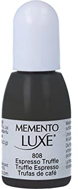 Tsukineko Memento Luxe Refill Nachfülltinte - 15 ml - Braun, Espresso Truffle - Zubehör Reinker für VersaCraft Stempelkissen