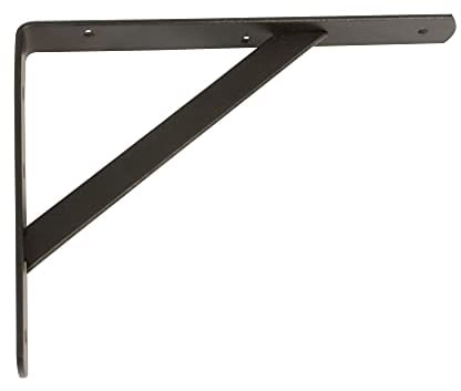 Amig - Équerre d'étagère murale | Console pour étagère | Support étagère en Acier | Coleur: Noir | Dimensions: 600 x 375 | Poids max.: 150 kg