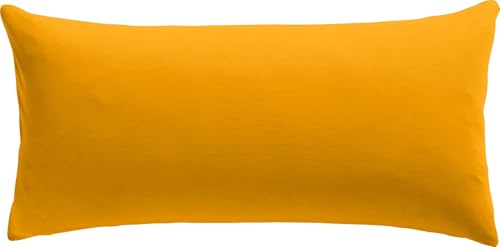 REDBEST Kissenbezug Single- Jersey San Francisco, Mandarine Größe 40x80 cm - weiche Qualität, bügelfrei, praktischer Reißverschluss, 100% Baumwolle