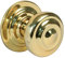 Amig - Brass Door Knob | Steel Base | Handle Diameter 70 mm | Includes Screw and Nut Fixing | Ideal for Entry Doors | Finish: Gold