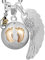 💖 Bola de grossesse clochette Pendentif harmony ball “Appeleur d’anges 👼” Bijou musicale pour Maternité femmes enceintes avec chaîne aile d'ange et Bola